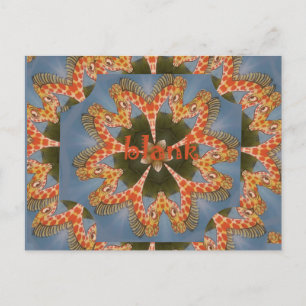 Giraffe Abstrakter Kunstdruck Postkarte