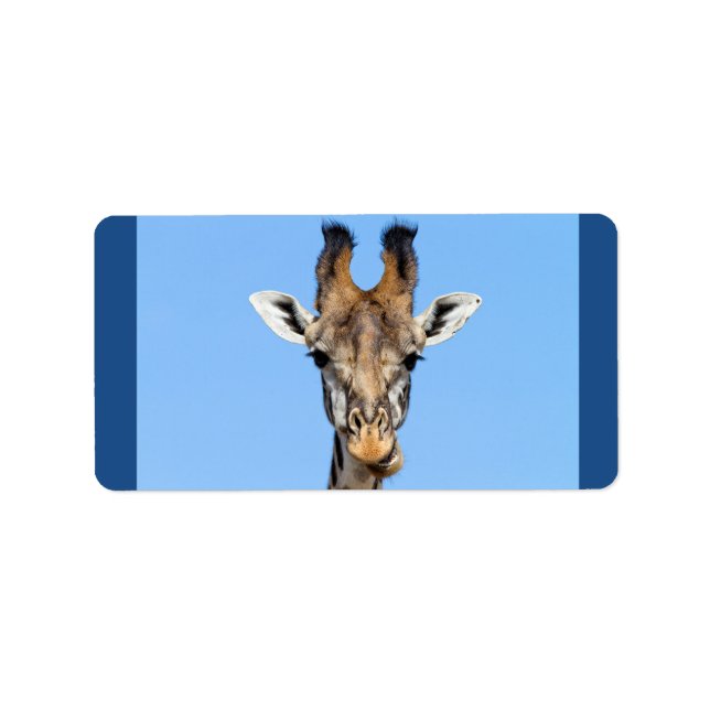 Giraffe Adressaufkleber (Vorne)