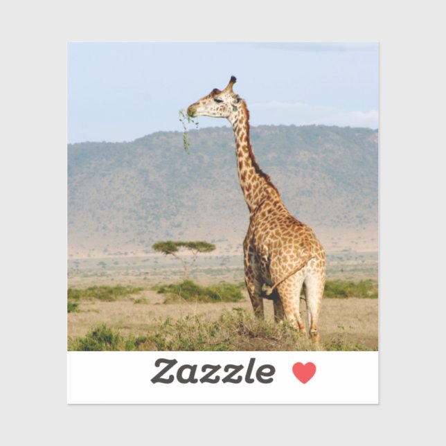 Giraffe Africa Aufkleber (Blatt)