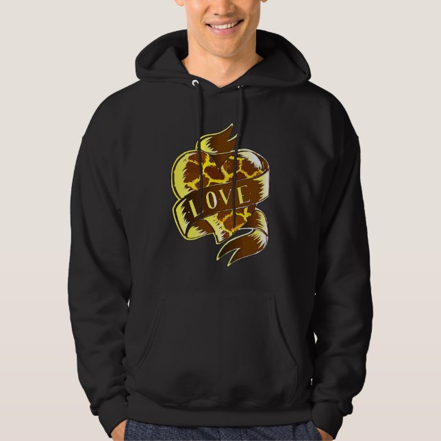 Giraffe Africa Safari Animal Wild Zoo Hoodie (Vorderseite)