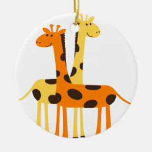 Giraffe africa safari wild keramikornament