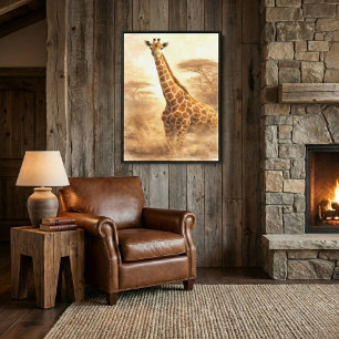 Giraffe — Afrikanische Höhen Leinwanddruck