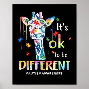 Giraffe-Akzeptanz Kinder Jungen Mädchen Es ist oka Poster