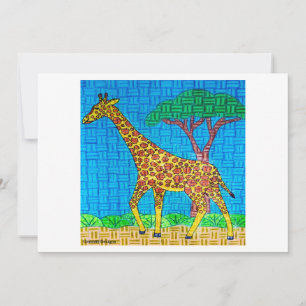 Giraffe (alleinstehend) - Grußkarte Feiertagskarte