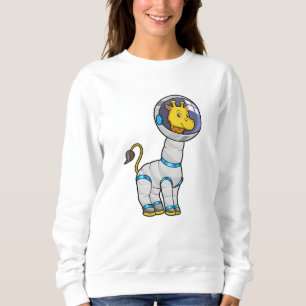 Giraffe als Astronaut in Glass-Sphäre Sweatshirt
