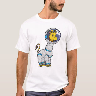Giraffe als Astronaut in Glass-Sphäre T-Shirt