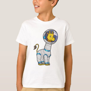 Giraffe als Astronaut in Glass-Sphäre T-Shirt