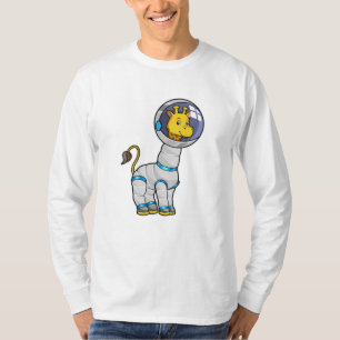 Giraffe als Astronaut in Glass-Sphäre T-Shirt