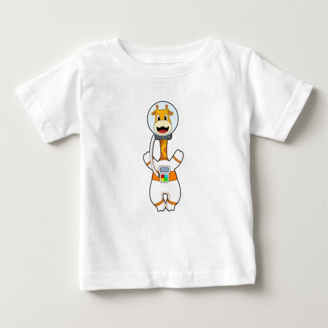 Giraffe als Astronaut in Kostüm Baby T-shirt (Vorderseite)