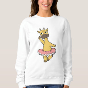 Giraffe als Ballerina im Ballett mit Rock Sweatshirt