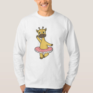 Giraffe als Ballerina im Ballett mit Rock T-Shirt