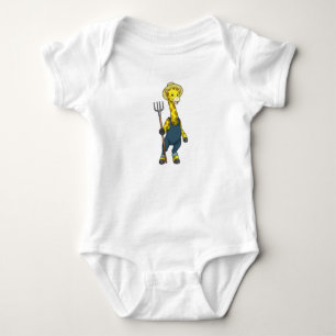 Giraffe als Bauer mit Pitchfork Baby Strampler