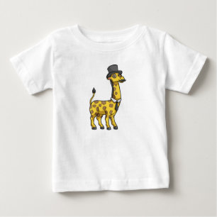 Giraffe als Gentleman mit Hut, Krawatte und Schnur Baby T-shirt