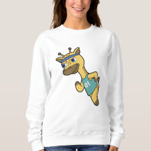 Giraffe als Jogger beim Laufen mit Headband Sweatshirt