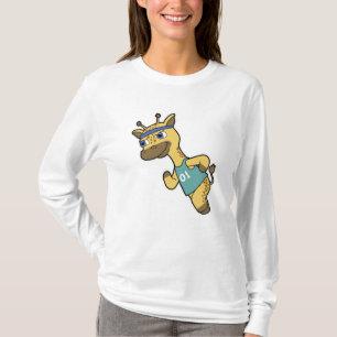 Giraffe als Jogger beim Laufen mit Headband T-Shirt