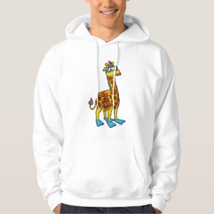 Giraffe als Taucher mit Schwimmbrille & Schwimmbri Hoodie