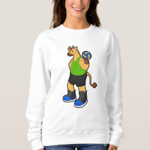 Giraffe als Volleyballspieler mit Volleyball Sweatshirt