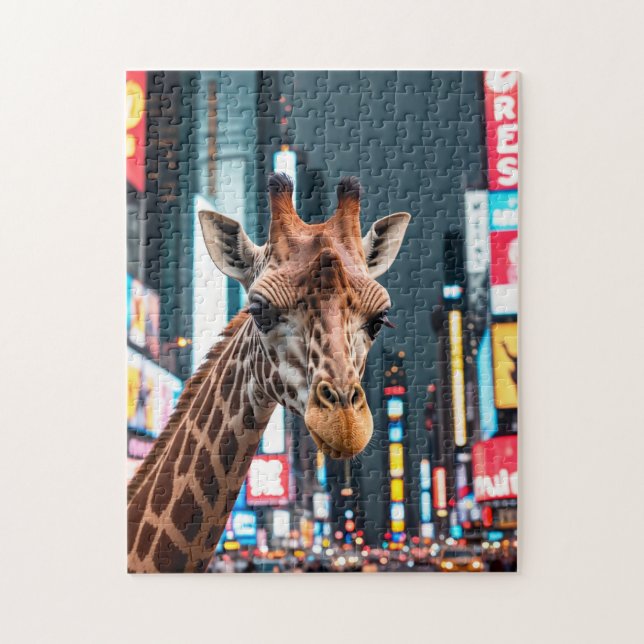 Giraffe am Times Square Puzzle (Vertikal)