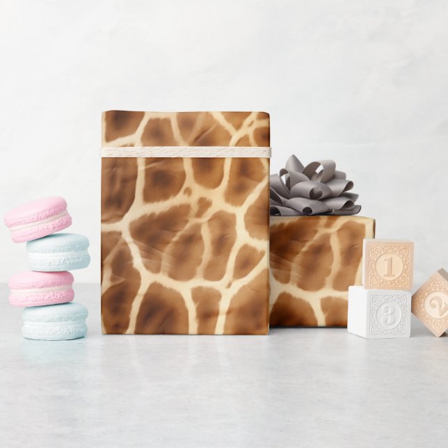 Giraffe Animal Print Geschenkpapier (Babyparty)