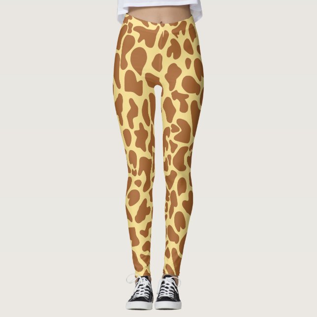 Giraffe Animal Print Leggings (Vorderseite)