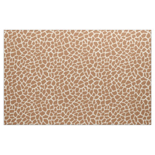 Giraffe Animal Print Light Yellow and Brown Stoff