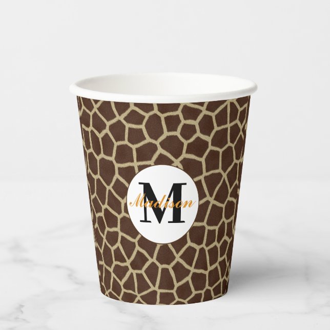 Giraffe Animal Print Pappbecher (Vorderseite)