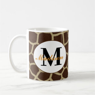 Giraffe Animal Print Personalisiert Coffee Tasse C