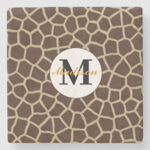 Giraffe Animal Print Personalisiert Drink Unterset Steinuntersetzer