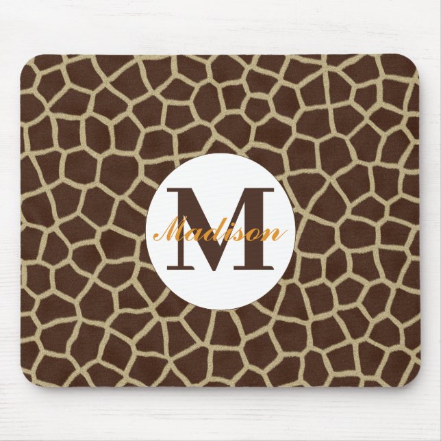Giraffe Animal Print Personalisiert Mousepad (Vorne)