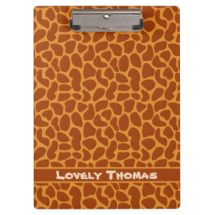 Giraffe Animal Skin Klemmbrett