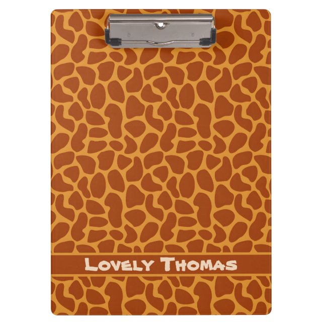 Giraffe Animal Skin Klemmbrett (Vorderseite)