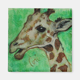 Giraffe Animal Wildlife Art Magnet