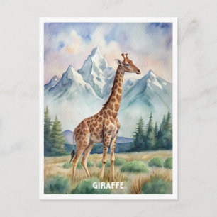Giraffe Aquarell Postkarte