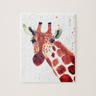 Giraffe Aquarell Tier Safari Kinder Humor Zoo Ji Puzzle