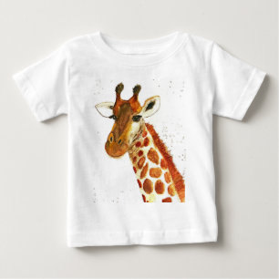 Giraffe Aquarell Tiere Safari Afrikanischer Dschun Baby T-shirt