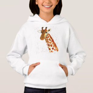 Giraffe Aquarelltiere Safari Afrikanisch Hoodie