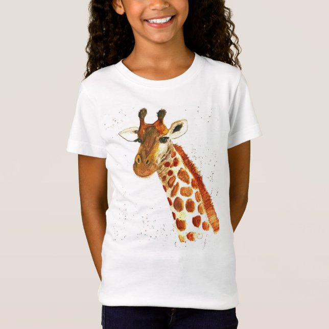 Giraffe Aquarelltiere Safari Afrikanischer Dschung T-Shirt (Vorderseite)