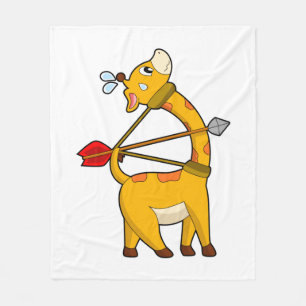 Giraffe Archer Arrow Bow Fleecedecke