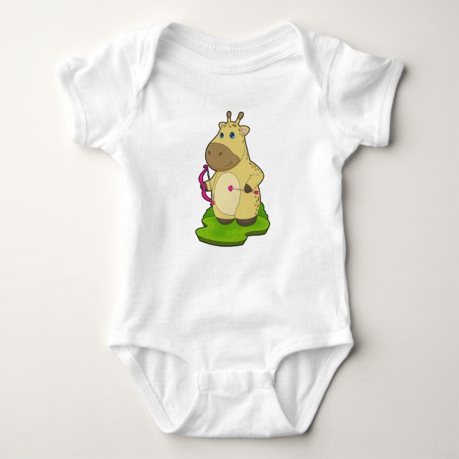 Giraffe Archer Bow Baby Strampler (Vorderseite)