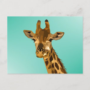 GIRAFFE ART POSTCARDS FEIERTAGSPOSTKARTE