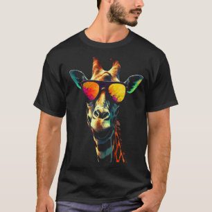 Giraffe Artwork Sonnenbrille Tier T-Shirt