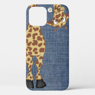 Giraffe auf blauem Denim Case-Mate iPhone Hülle