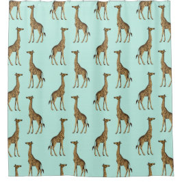 Giraffe auf Parade Duschvorhang