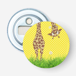 Giraffe auf Polka-Punkten mit Daisy Flaschenöffner