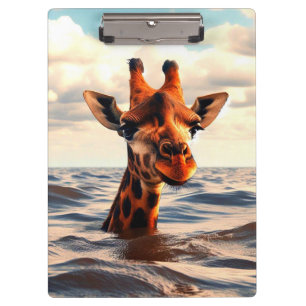 Giraffe auf See Klemmbrett