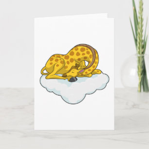 Giraffe auf Wolken Karte