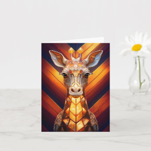 Giraffe auf Zickzack Karte