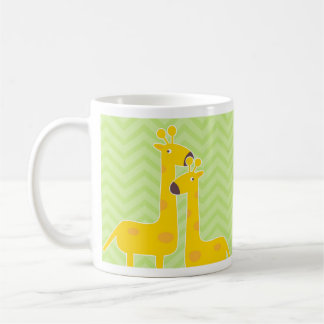 Giraffe auf Zickzack Muster des Zickzacks Kaffeetasse