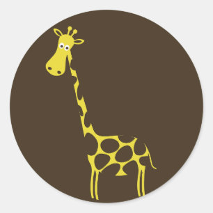 Giraffe-Aufkleber Runder Aufkleber