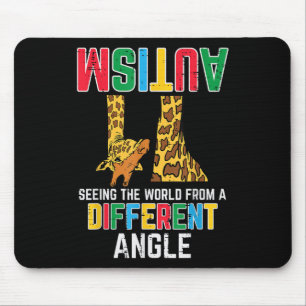 Giraffe Autismus als Weltunterschied Mousepad